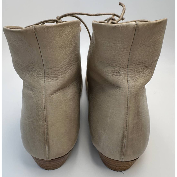 Marsèll Womens Light Taupe Stone Ankle Booties Lace Up Low Heel Flat Sz 40 / 10 - Picture 8 of 16
